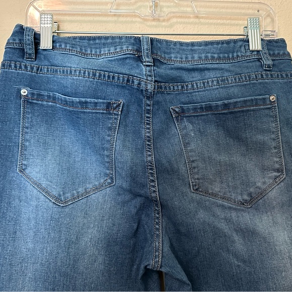 Kensie Distressed Blue Jeans Size 10 - Picture 5 of 6
